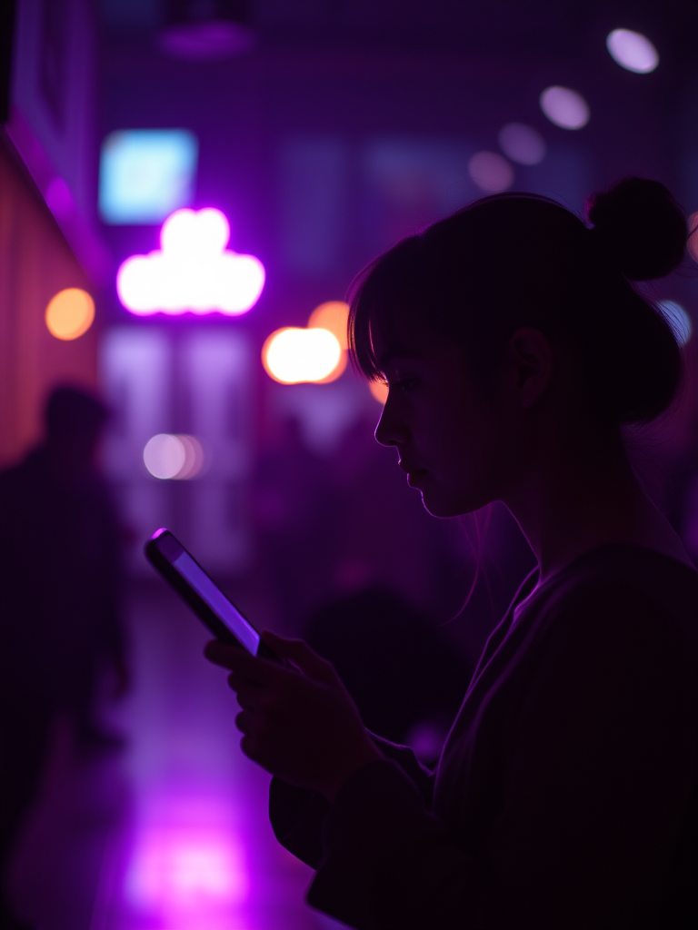 powerful image representing words and storytelling with a purple theme